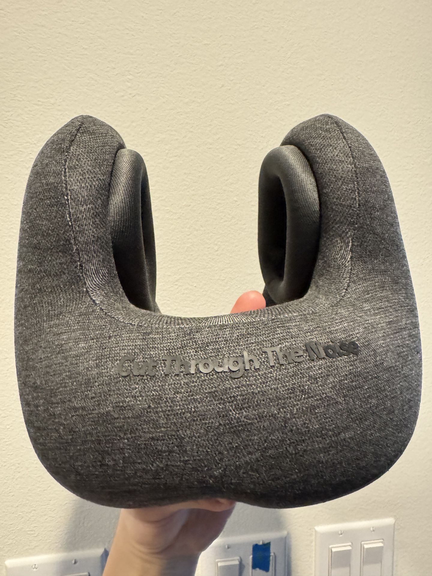 Travel Neck Pillow, Travel Pillow with Noise Reduction Ear Muffs, Neck Pillow Airplane, Adjustable Ergonomic Support for Airplane, Car and More