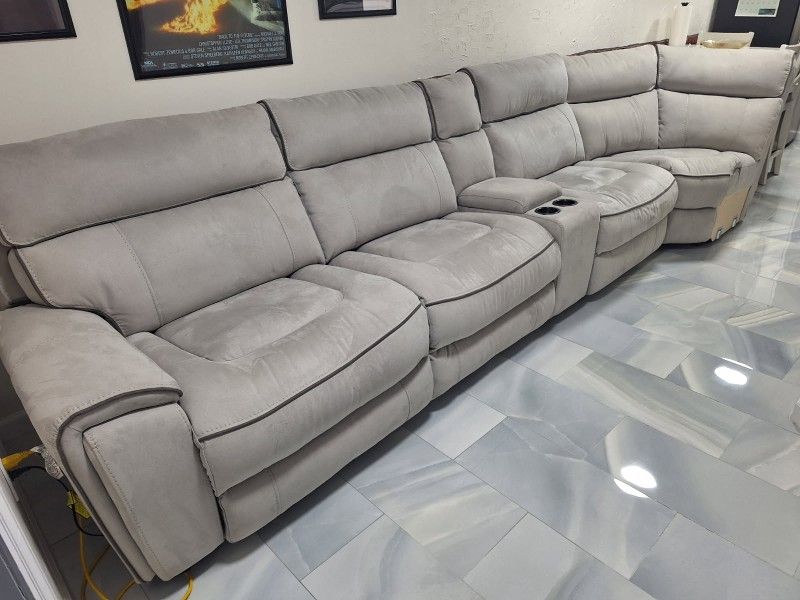 6 Piece Sectional Power Recliner Sofa