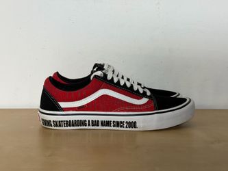 Baker Skateboards x Vans OldSkool Red Black White Sneakers Men’s Size 10.5