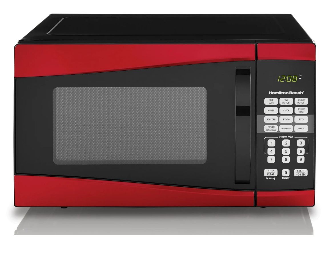 Hamilton Beach 0.9 cu ft 900W Microwave, Red