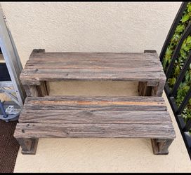 Wood Boat Or Spa steps