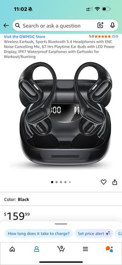 Wireless Earbuds, Sports Bluetooth 5.4 Headphones with ENC Noise Cancelling Mic, 67 Hrs Playtime Ear