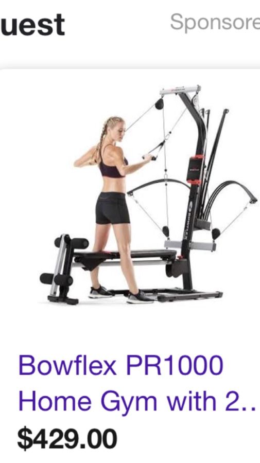 Bowflex PR1000 Home Gym with 25+ Exercises and 200 lbs. Power Rod Resistance