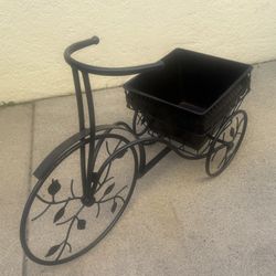 Very Cute Black Metal Bicycle Flower Pot - 23x9 ½x15  