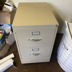 2 Drawer Metal File Cabinet with Wheels