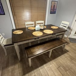 Dining Table Set with Bench