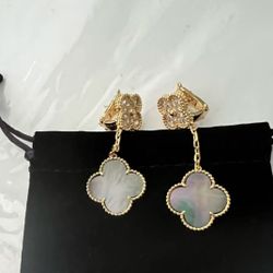 Women double cloth earrings 925