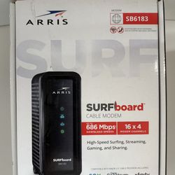ARRIS SB6183 Surfboard 16x4 DOCSIS 3.0 Cable Modem - Black
