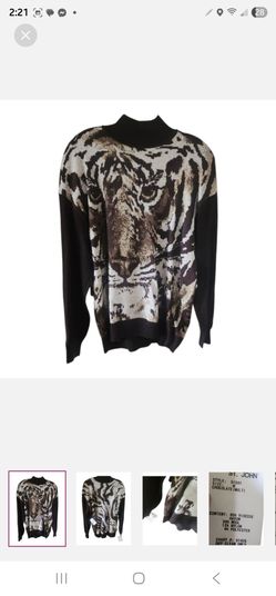 VINTAGE St. John Collection Tiger Sweater - Deadstock NWT Size M