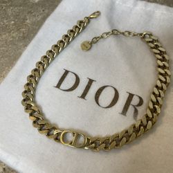 Dior CD chain choker necklace 
