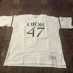 Christian Dior White Slub Cotton Oversized T Shirt