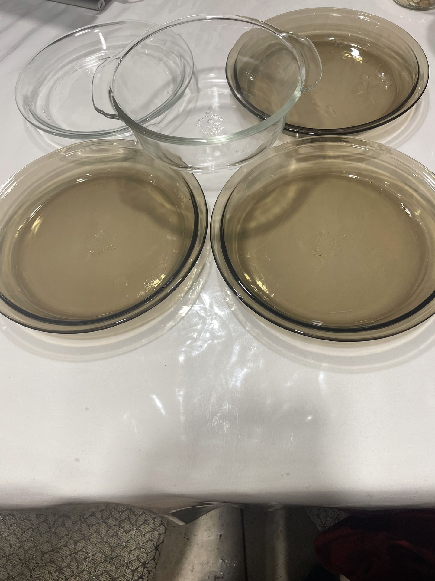 5 PIECES PYREX FOR OVEN AND MICROWAVE 10 Inches $7 Dollars Each