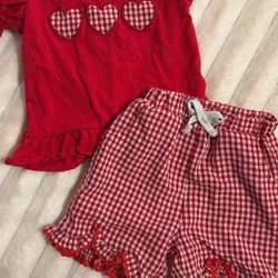 Baby Girl Valentines Outfit 