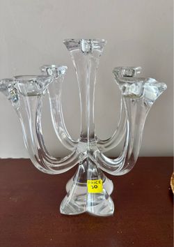 Glass candle holder