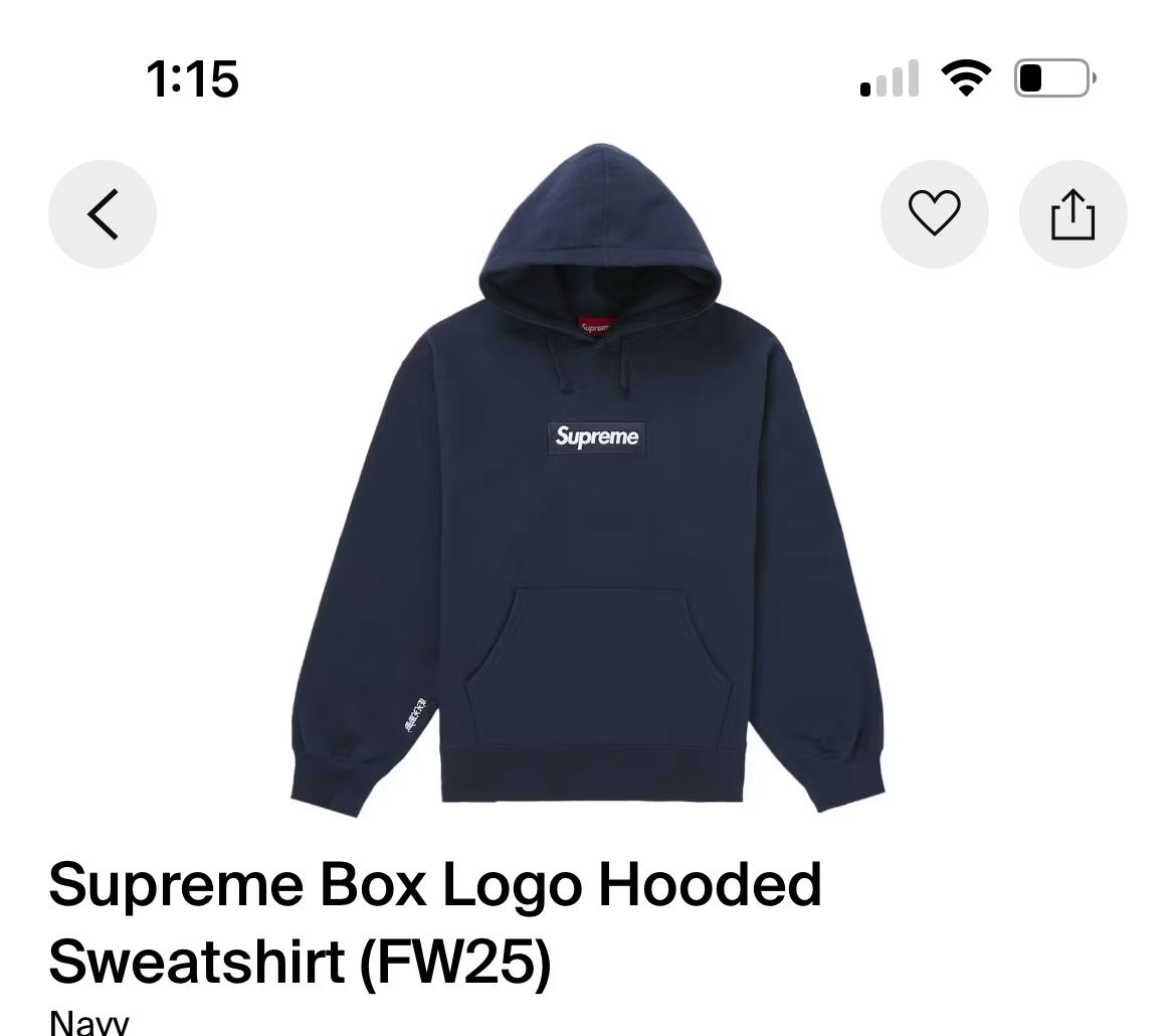 Supreme Box Logo Hoodie FW25