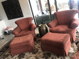 Thomasville chairs and ottoman