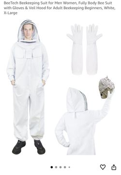 XL Full Body Bee Suit For Beekeeping/ Wasp & Hive Removal 