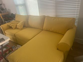 Mustard Yellow Sectional Sofa with Chaise – Bold, Cozy & Comfortable