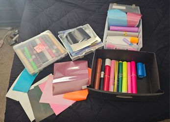 Large Cricut/HTV Vinyl Lot – Tons of Colors & Patterns