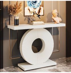 New Open Box Tribesigns 40"White Modern Console Table $95 firm
