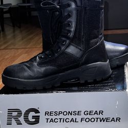 Response Gear Tactical Footwear Deputy Side Zip Boots Size 10 Mens