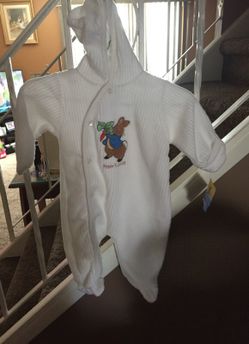 New White Peter Rabbit Pram Suit