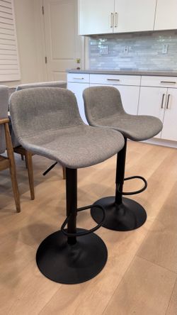 Set of 2 Adjustable Swivel Bar Stools