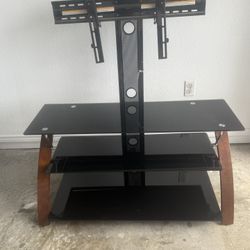 TV STAND 3 Smoke GLASS 55 Inch