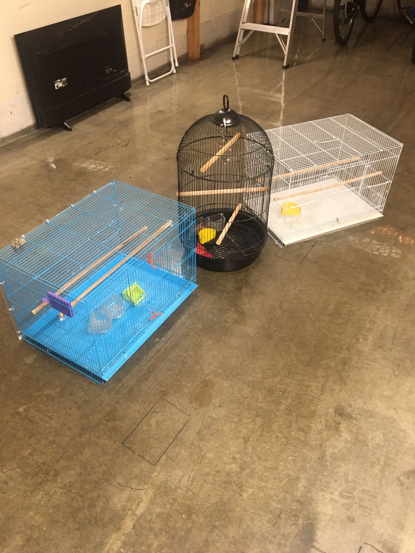 3 Bird Cages For Sale