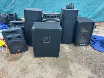 Mixed PA Speaker Lot – JBL, EV & More DJ
