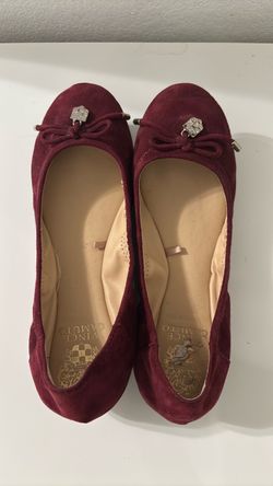 Vince Camuto Burgundy Suede Ballet Flats