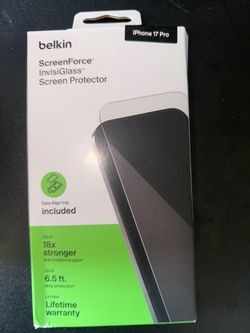 Belkin ScreenForce InvisiGlass Screen Protector iPhone 17 Pro