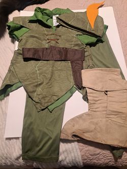 Peter Pan Kids Halloween Costume Set Sz 7/8
