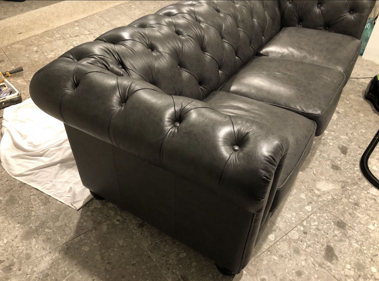 Raymour & Flanigan Genuine Leather Couches