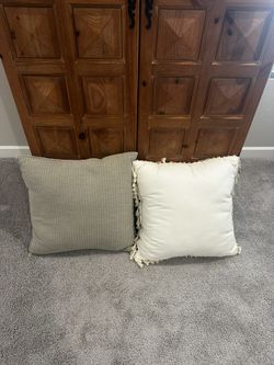 2 Large Comfy Throw Pillows