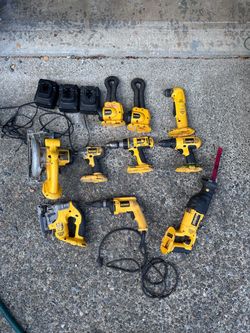 13x DeWalt Power Tool Lot with Chargers