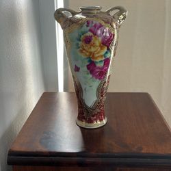 Japanese Nippon Floral Vase