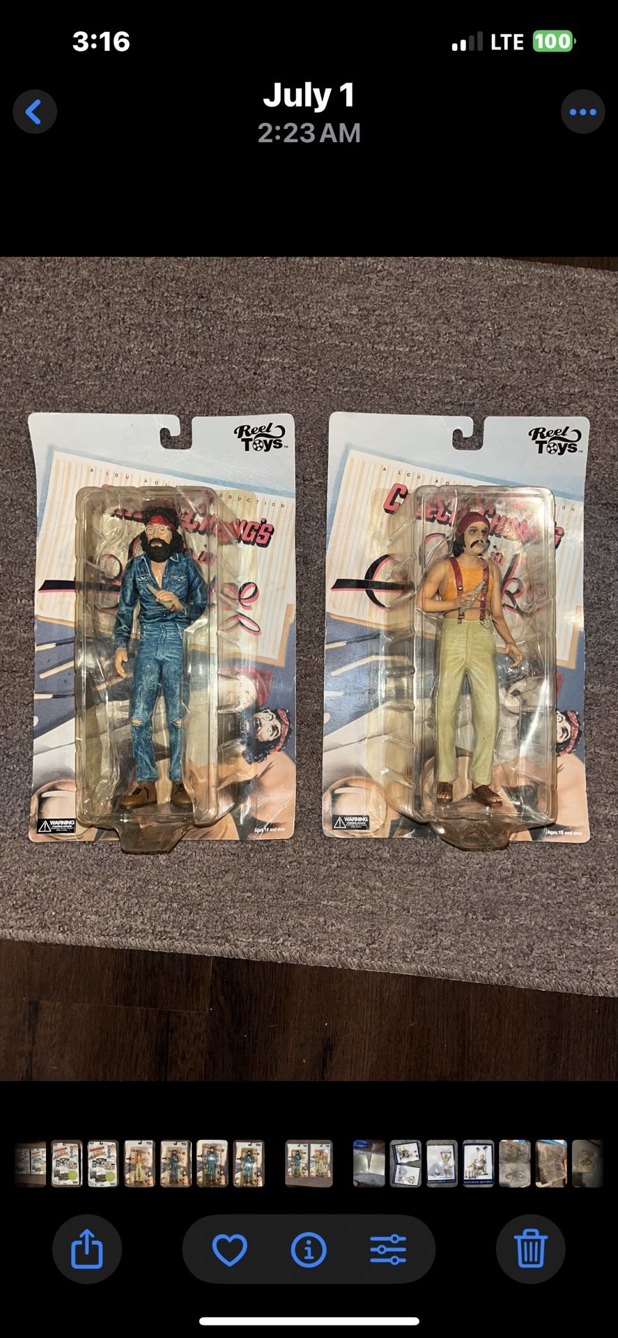 Up in Smoke Set of 2 Action Figures By Reel Toys (Cheech and Chong)