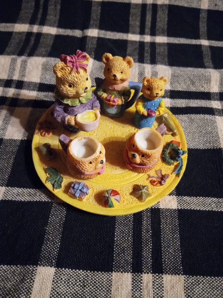 Teddy Bear Miniature Tea Set