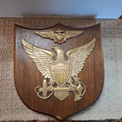 US Navy Military Shield Wall Plaque
