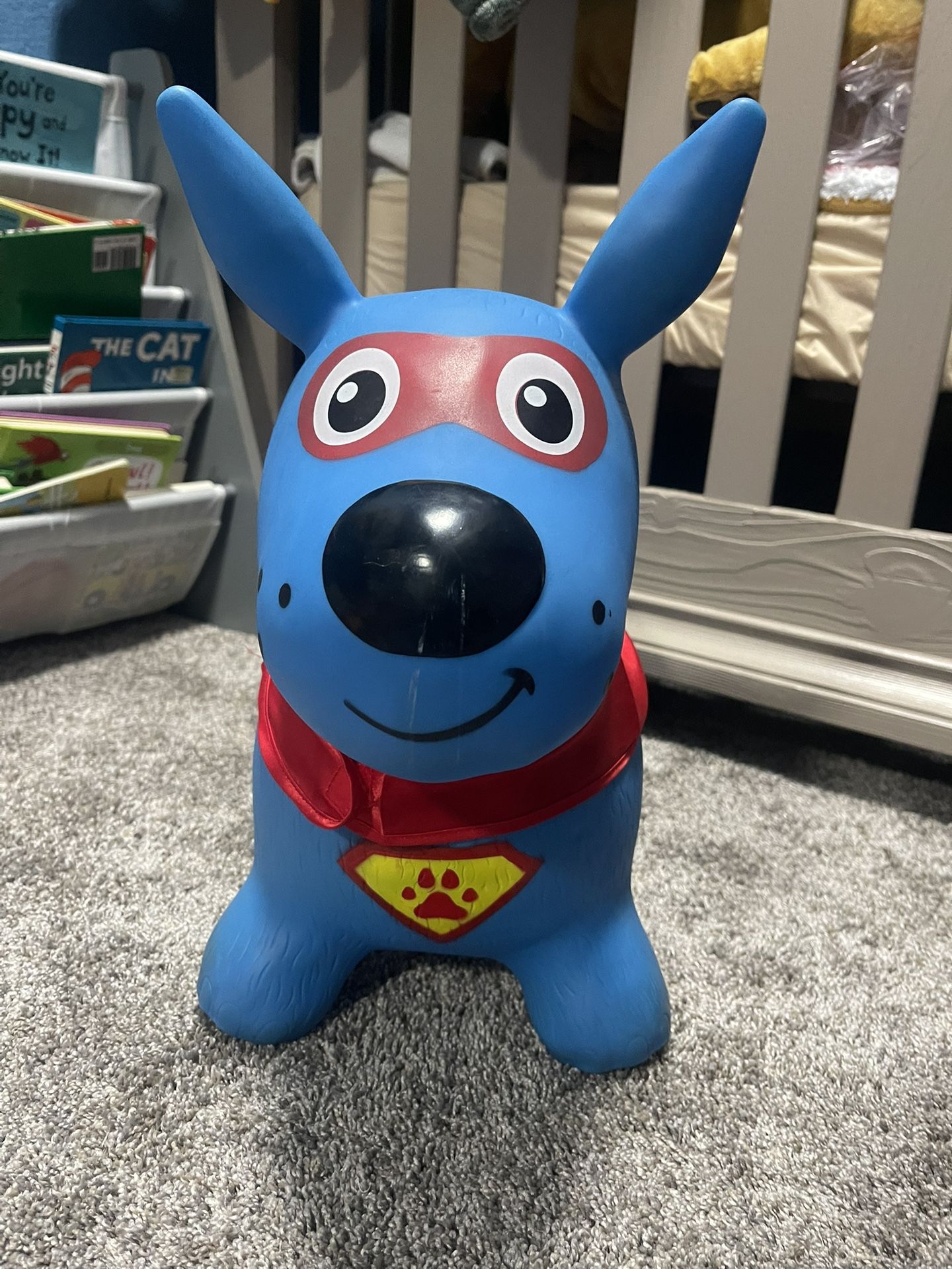 Superhero Dog Inflatable Hopper bounce on Toy