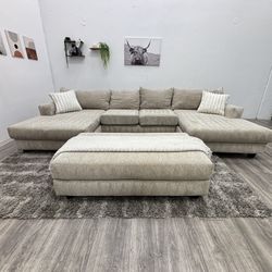 Cream Sectional Couch - Free Delivery 