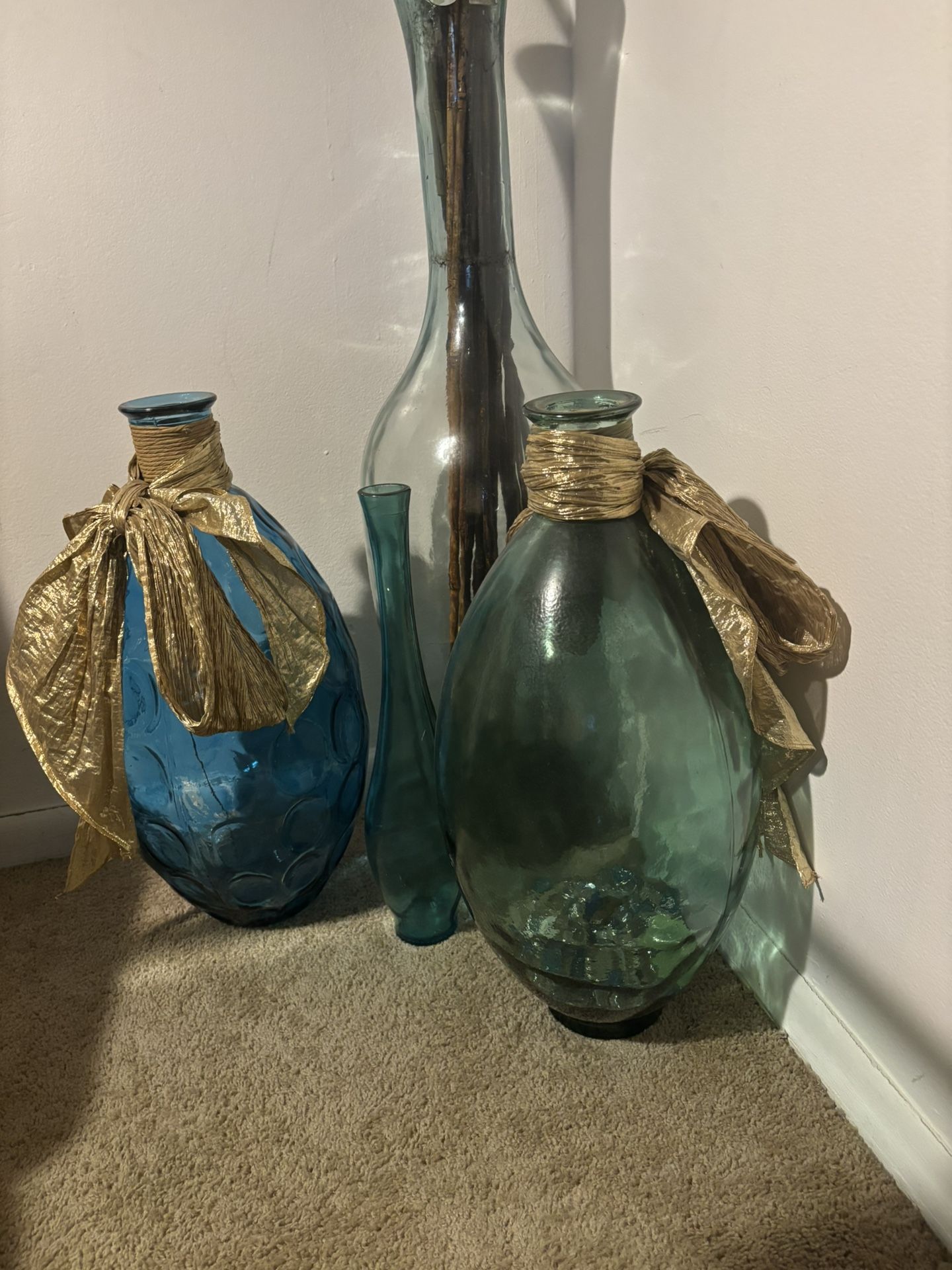 Set of Decorative Glass Vases