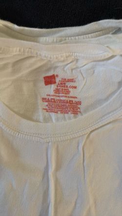 Hanes white undershirts 5 pack -Large