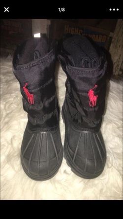 Youth size 8 Ralph Lauren polo snow boots