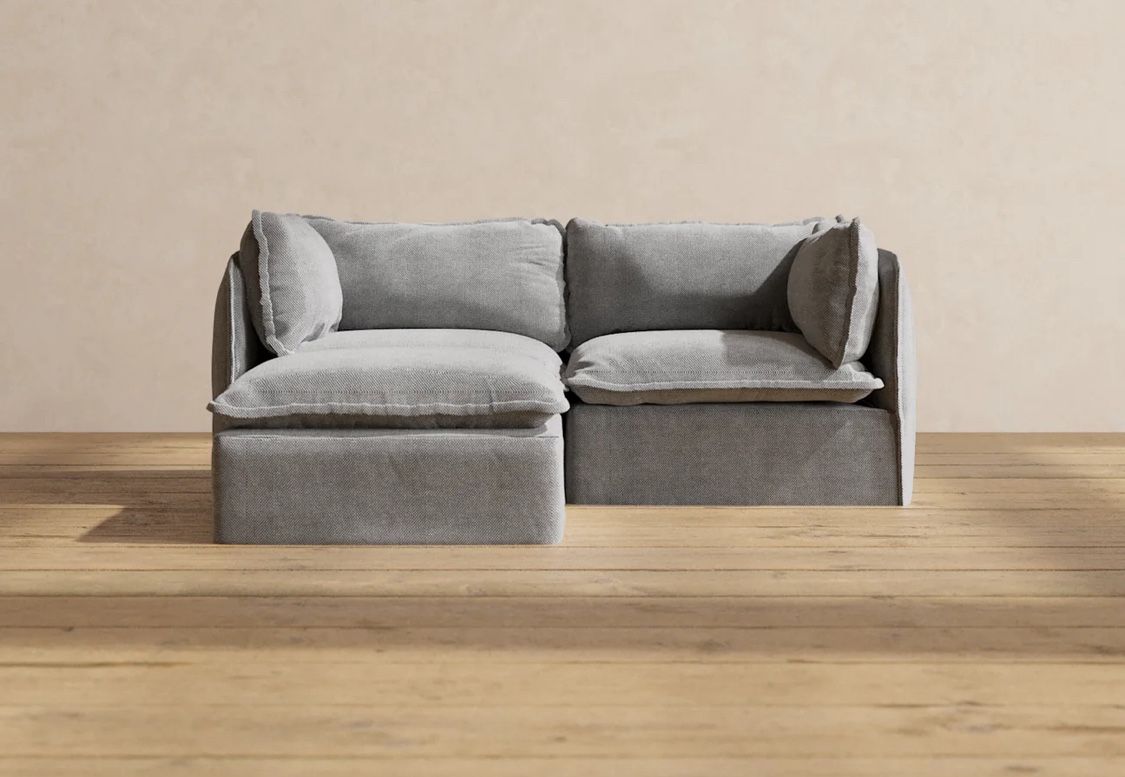 Anabei Modular Performance 2-Seater Sectional in Ash | Relaxed Blend