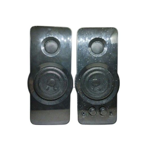Blackweb Multimedia Pc Speakers Mp3 Input 3.5mm Aux Input Used-great Condition