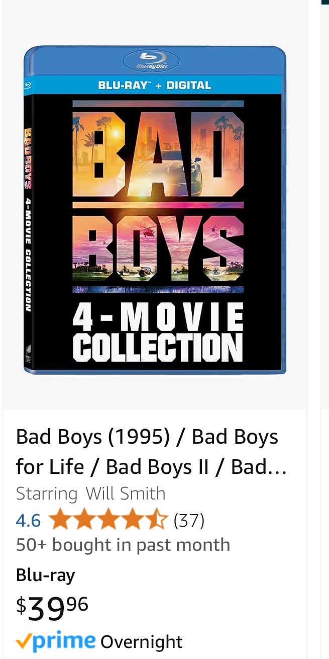 Bad Boys 4 movie Blu-ray Digital copy Set