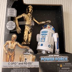 Star Wars Power Force Talking C-3PO & R2-D2 Classic Action Figures NEW