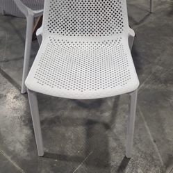 BRAND NEW Patio Stacking White Dining Chair - Outdoor Recycled Resin Chair

